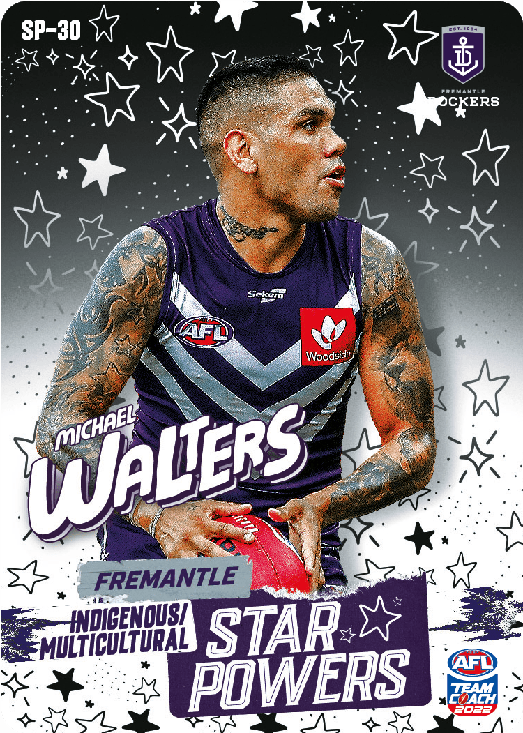 2022 AFL Teamcoach Star Powers Michael Walters SP-30 CODE UNUSED