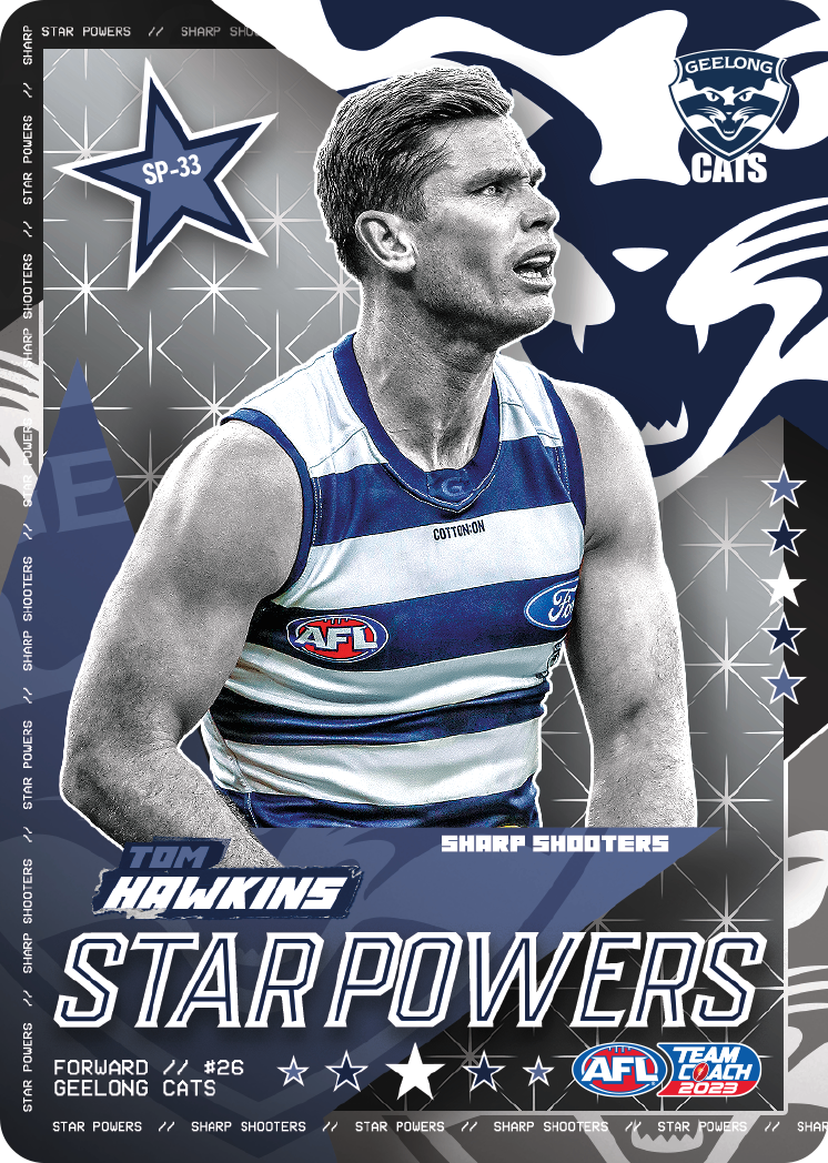 2023 AFL Teamcoach Tom Hawkins Starpowers SP-33 Cats