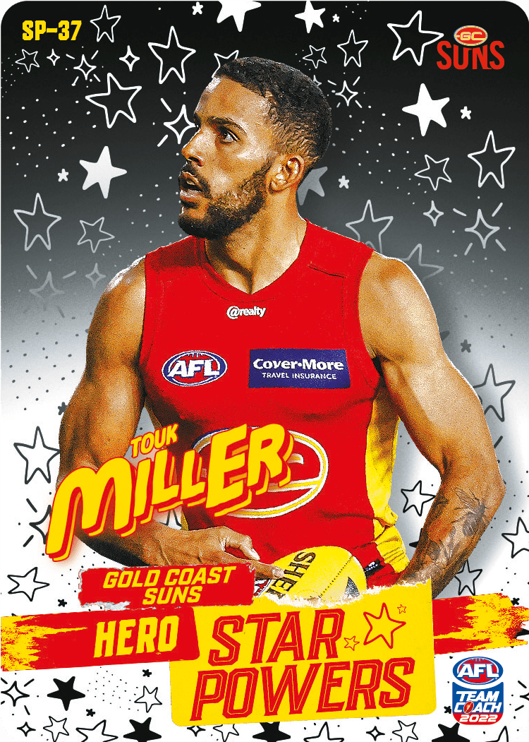2022 AFL Teamcoach Super Star powers Touk Miller SP-37 CODE UNUSED