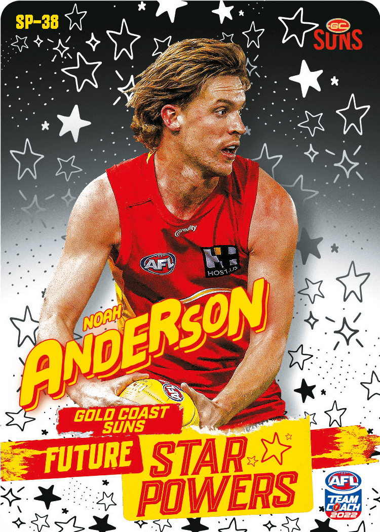 2022 AFL Teamcoach Star powers Noah anderson SP-38 CODE UNUSED