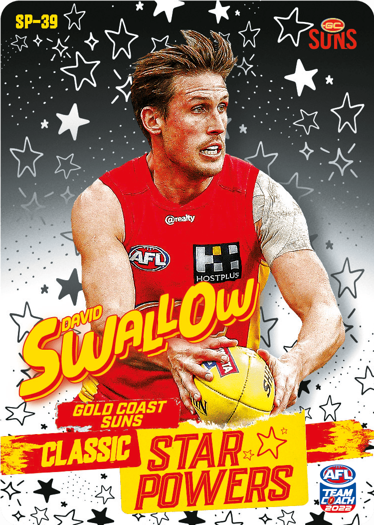 2022 AFL Teamcoach Star Powers David Swallow SP-39 CODE UNUSED