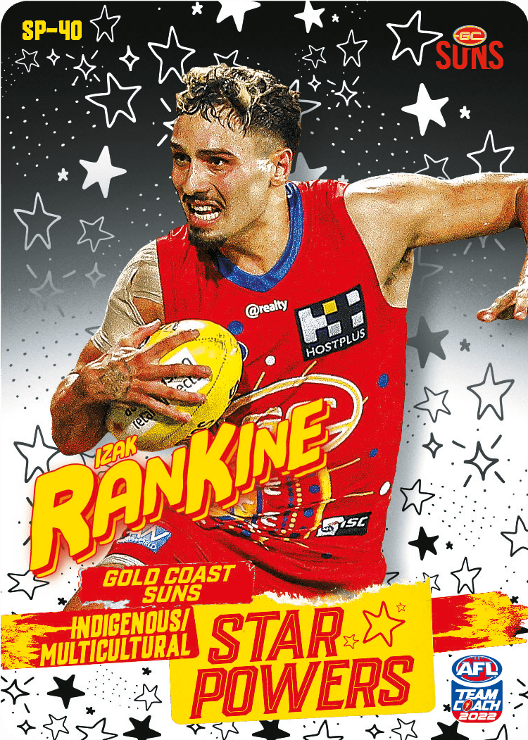 2022 AFL Teamcoach Star Powers Izak Rankine SP-40 CODE UNUSED