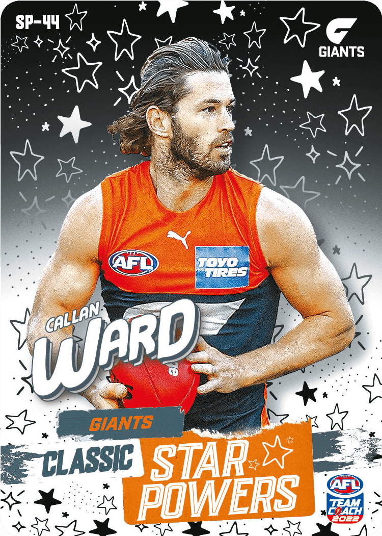 2022 AFL Teamcoach Classic Star powers Callan Ward SP-44 CODE UNUSED
