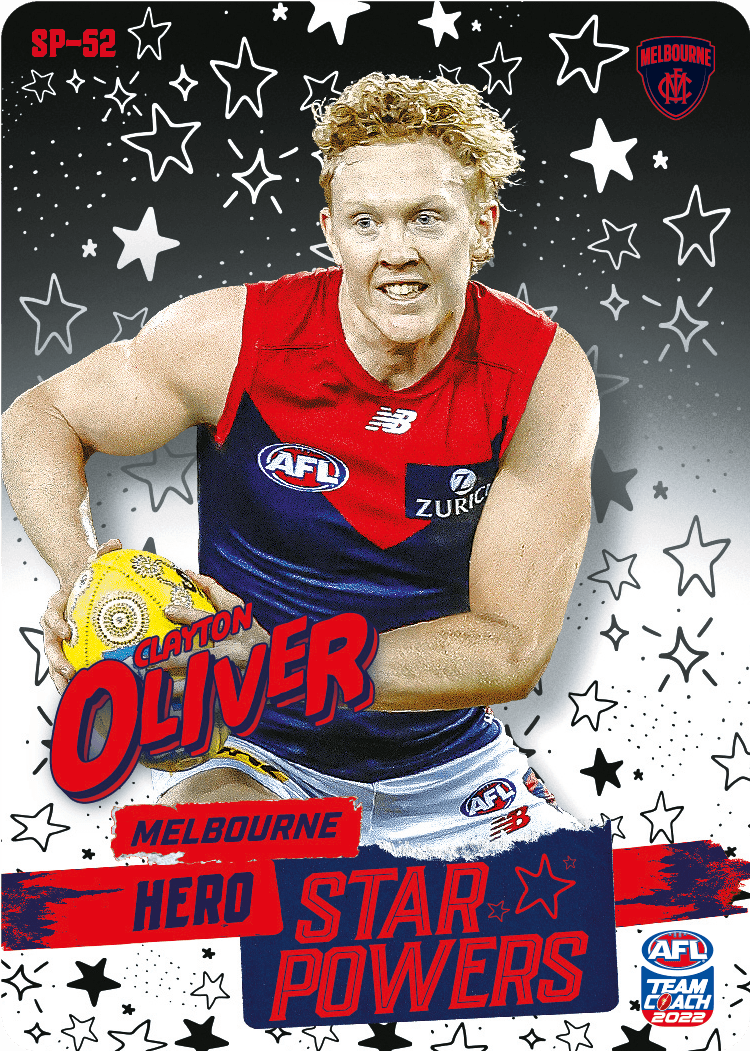 2022 AFL Teamcoach Star Powers Clayton Oliver SP-52 CODE UNUSED