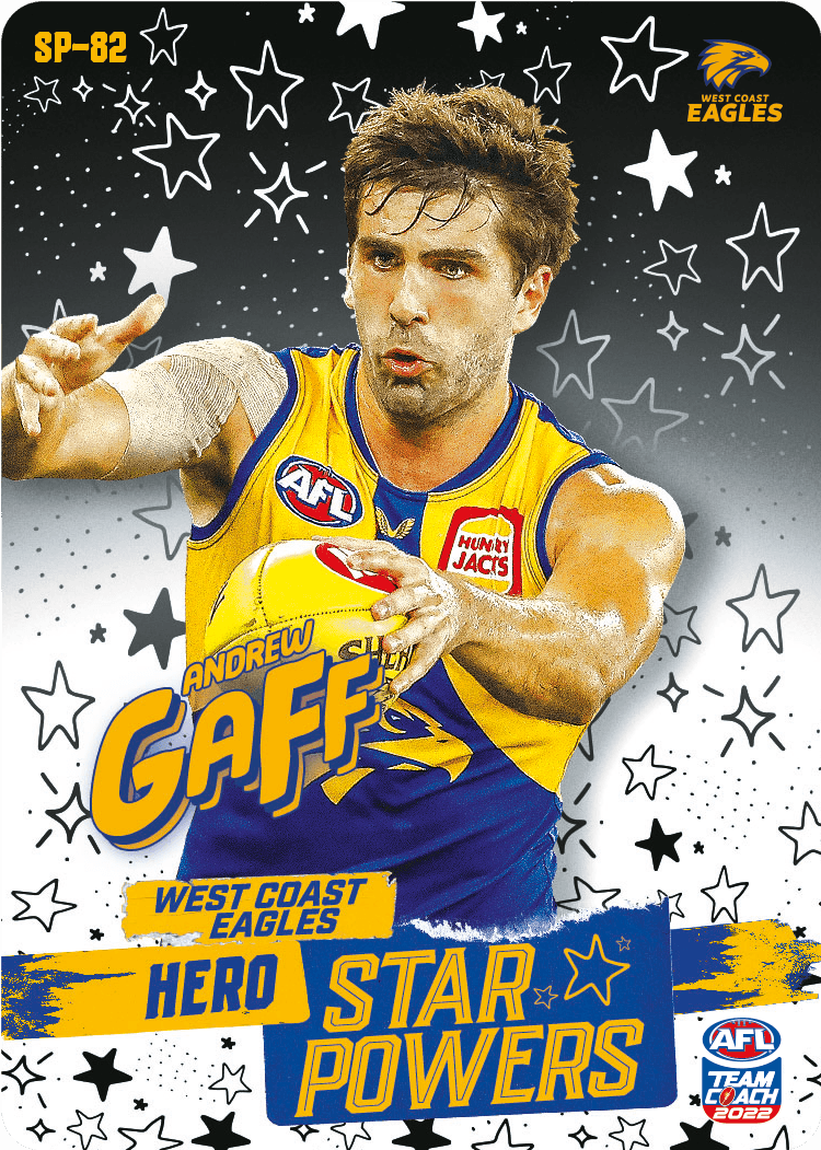 2022 AFL Teamcoach Star powers Andrew Gaff SP-82 CODE UNUSED