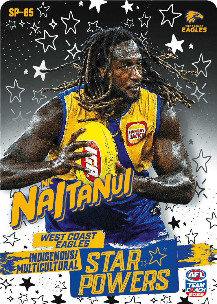 2022 AFL Teamcoach Star powers Nic Naitanui SP-85 CODE UNUSED