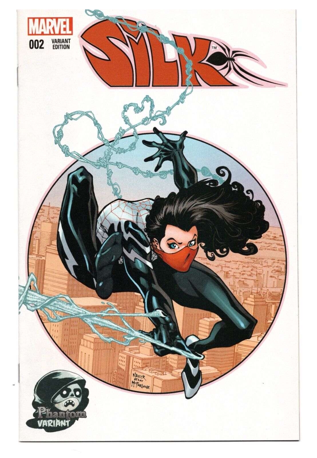 SILK # 002 PHANTOM VARIANT EDITION WHITE & COLOUR HOMAGE SPIDER-MAN 300 COVER MARVEL COMIC BOOK 2015