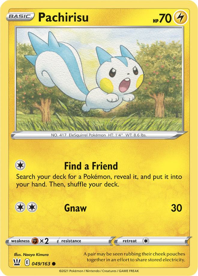 Pachirisu Base card #049/163 Pokémon Card Battle Styles