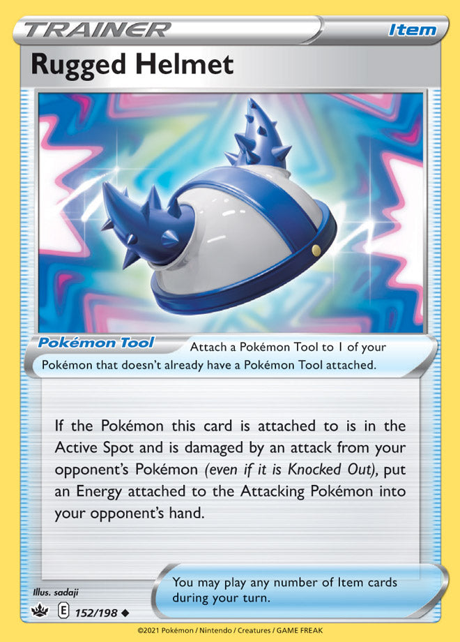 Trainer Rugged Helmet Base card #152/198 Pokémon Card Chilling Reign