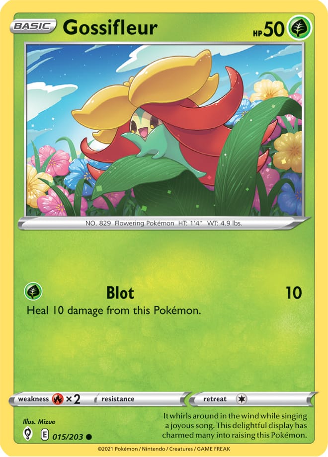 Gossifleur Base card #015/203 Pokémon Card Evolving Skies