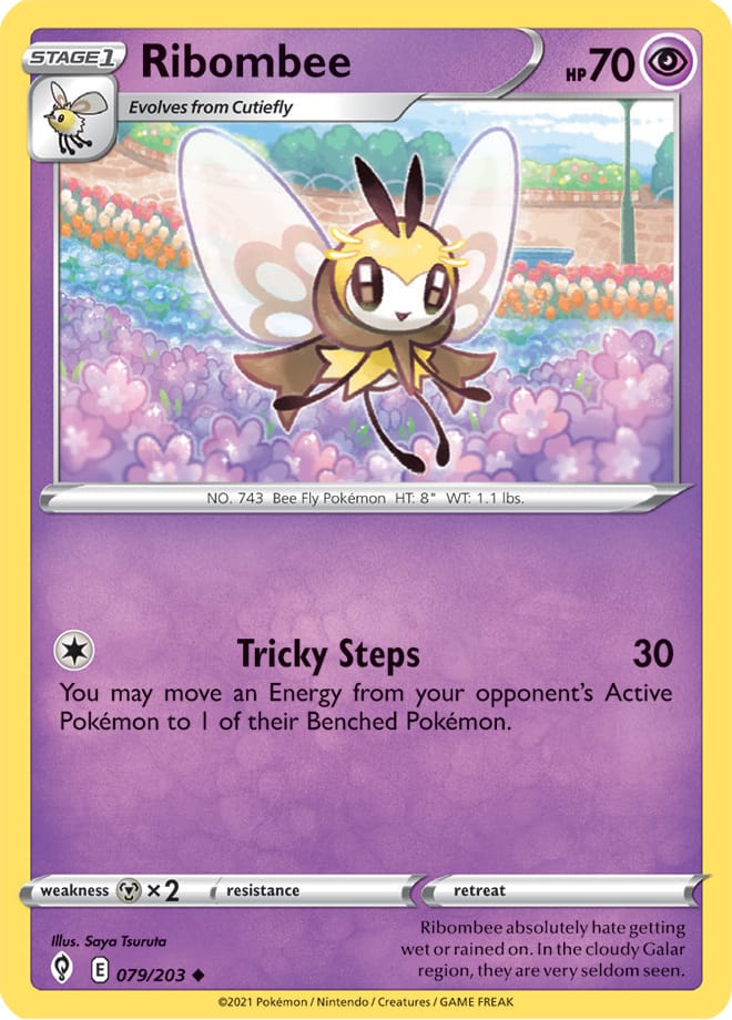 Ribombee Base Card #079/203 Pokémon Card Evolving Skies