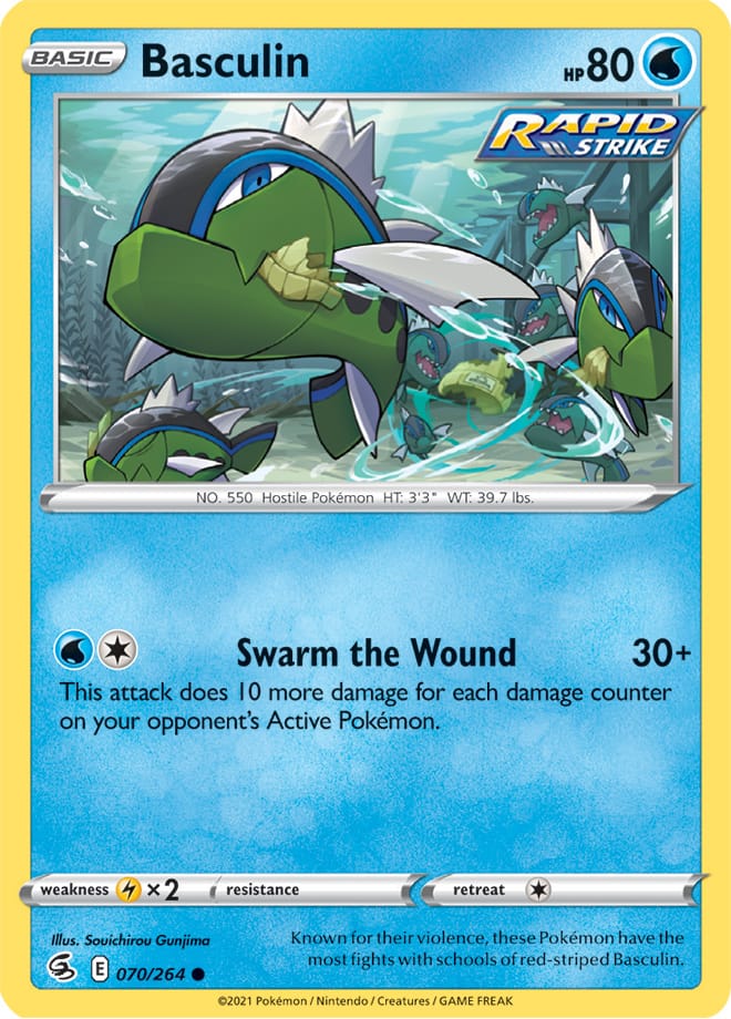 Baslulin Base Card #070/264 2021 Sword & Shield Fusion Strike Pokemon Card