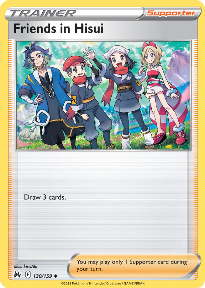 Friends In Sinnnoh Trainer Base Card #131/159 2023 Crown Zenith Pokemon Card