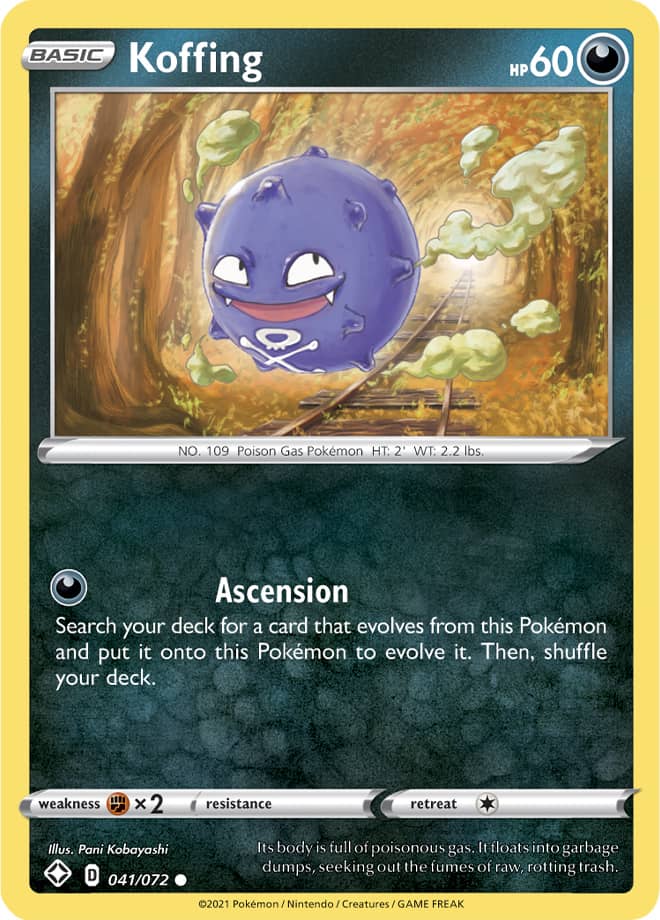 Koffing Base card #041/072 Pokémon Card Shining Fates