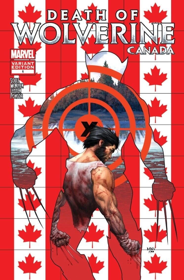 DEATH OF WOLVERINE # 1 VARIANT CANADIAN COVER MARVEL COMICS NM 2014