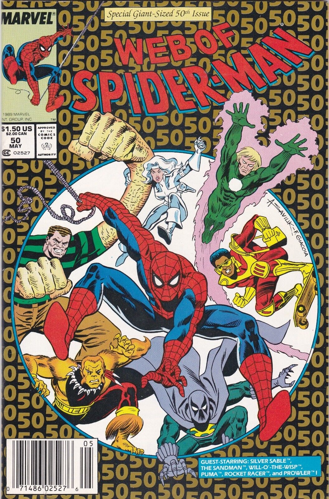 WEB OF SPIDER-MAN # 50 HOMAGE SPIDER-MAN 300 COVER MARVEL COMIC BOOK 1989
