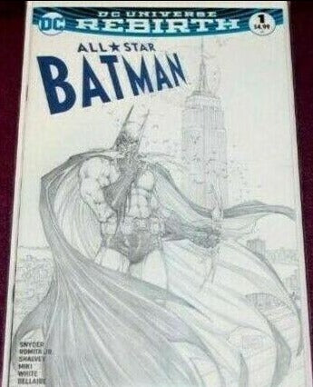 ALL STAR BATMAN # 1 VARIANT TURNER SKETCH COVER DC UNIVERSE REBIRTH 2019