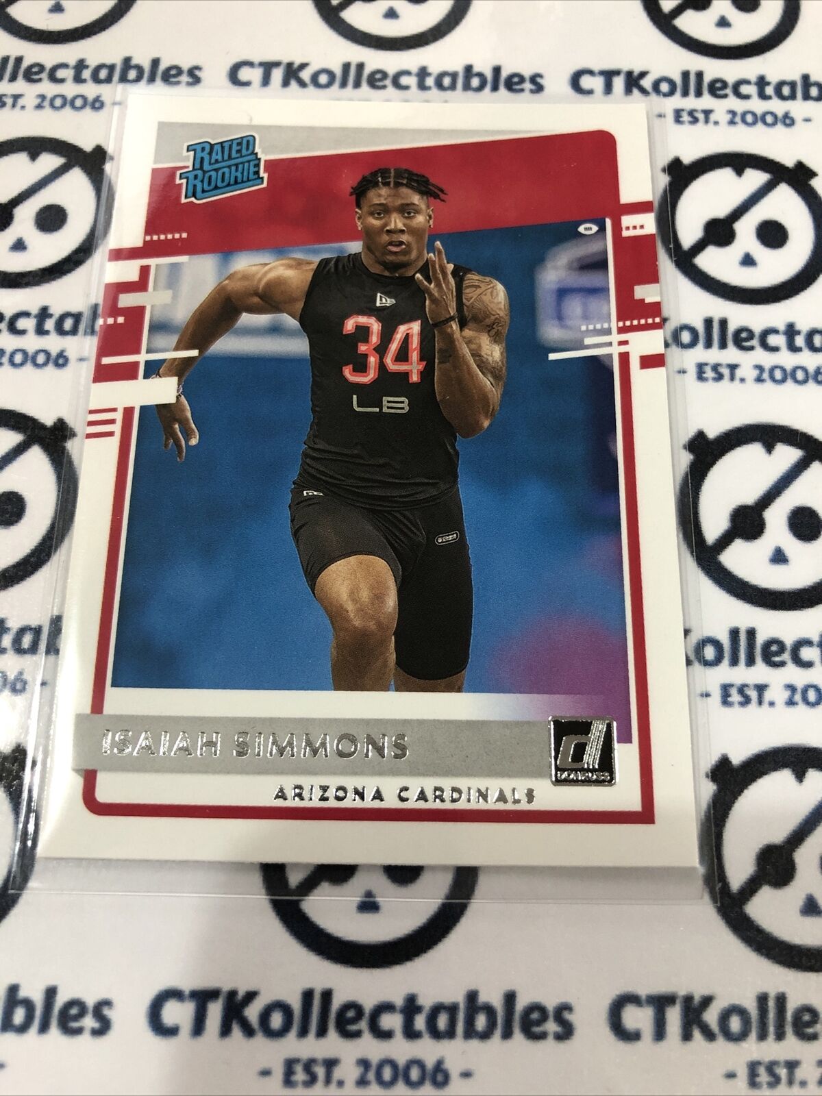 2020 NFL Donruss Isaiah Simmons Rated Rookie #349 Cardinals RC
