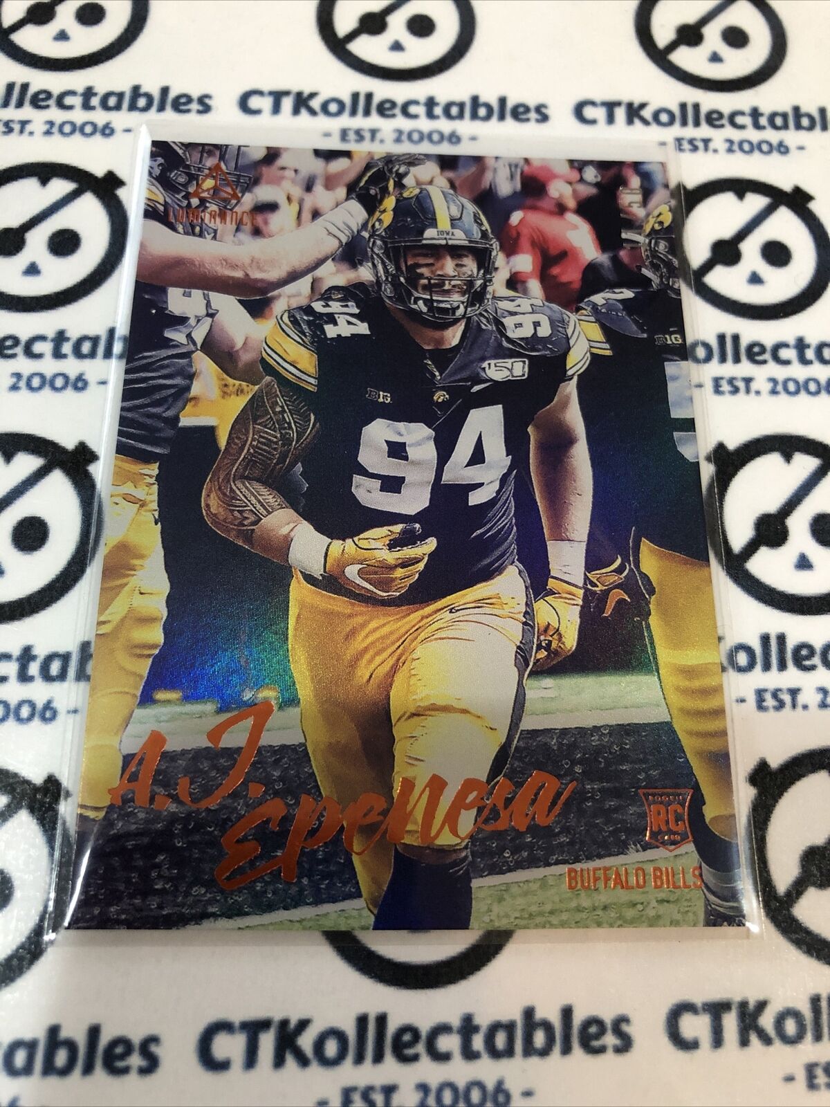 2020 NFL Luminance AJ Expensea Bronze RC #11/50 Bills