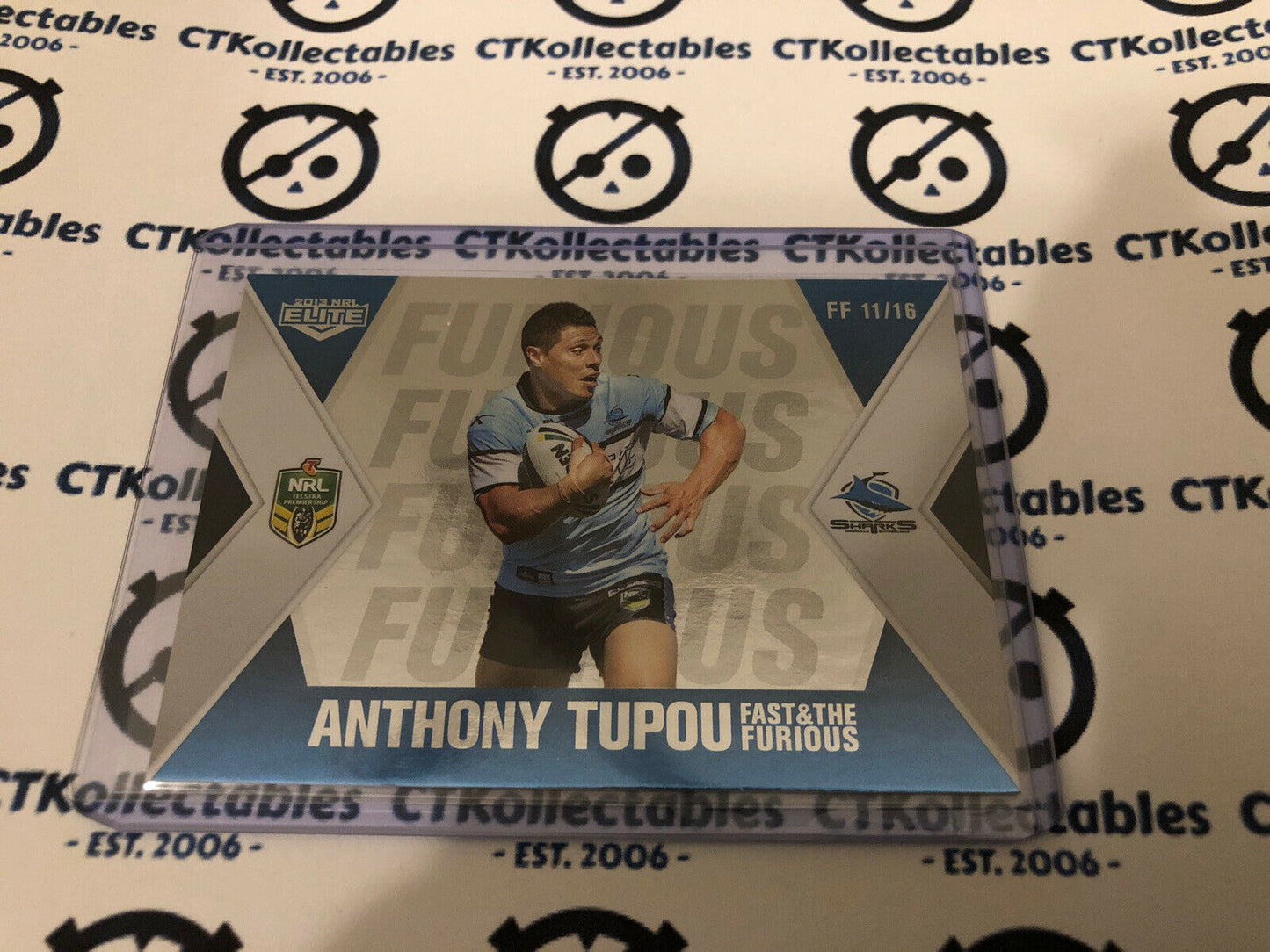 2013 NRL Elite Fast & Furious Silver Tupou & Wright FF11 SHARKS