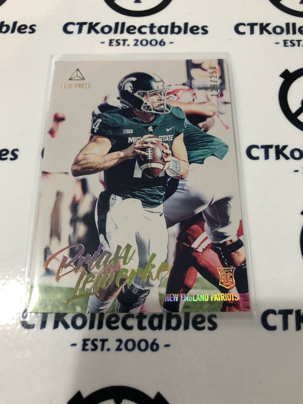 2020 NFL Luminance #190 Brian Lewerke RC #129/250 Patriots