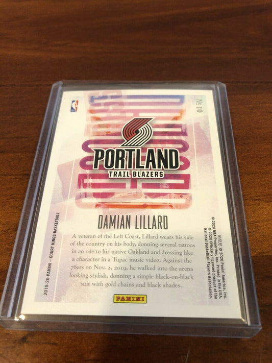2019-20 Panini Court Kings Dress To Impress Damian Lillard #10 Trailblazers