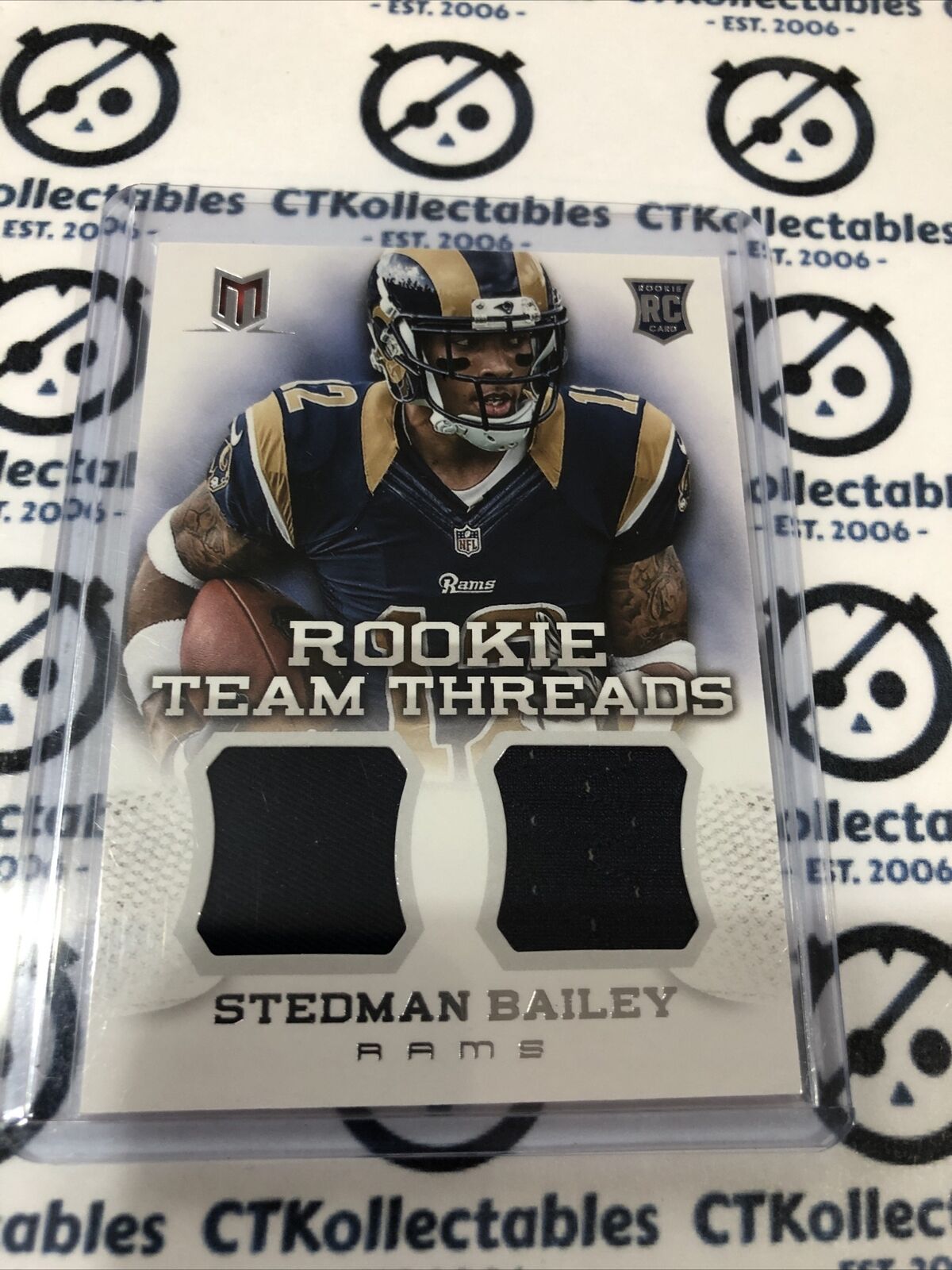 2013 NFL Momentum Stedman Bailey Dual Rookie Team Threads #067/399 Rams