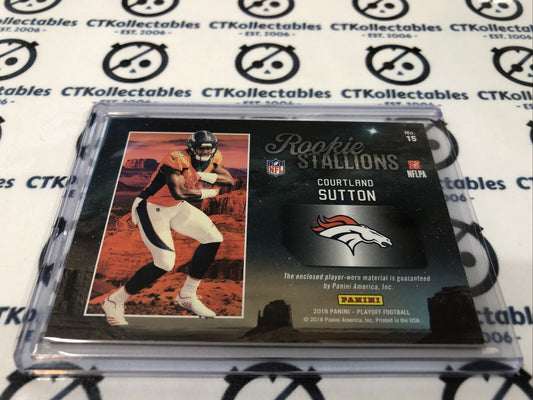 2018 NFL Playoff Courtland Sutton Rookie Stallions GU Broncos