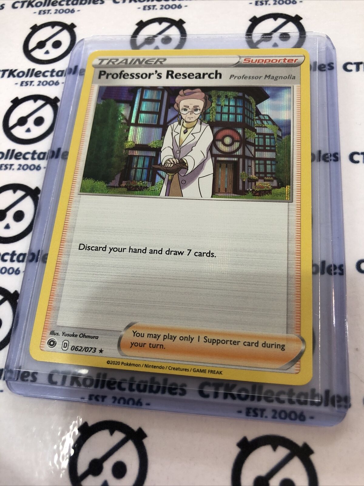 Professor's Research Trainer #062/073 Holo Rare Pokmon Card Champions CTKollectables Professor's Research Trainer #062/073 Holo Rare Pokmon Card Champions CTKollectables