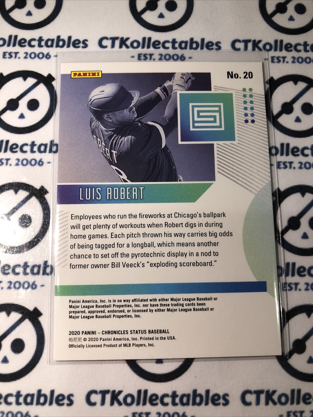 2020 Chronicles Baseball Status Luis Robert RC #20 White Sox Hot Rookie