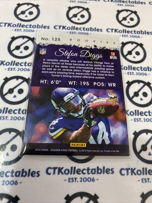 2015 NFL Gridiron Kings Stefon Diggs RC #125 Brown Framed Vikings