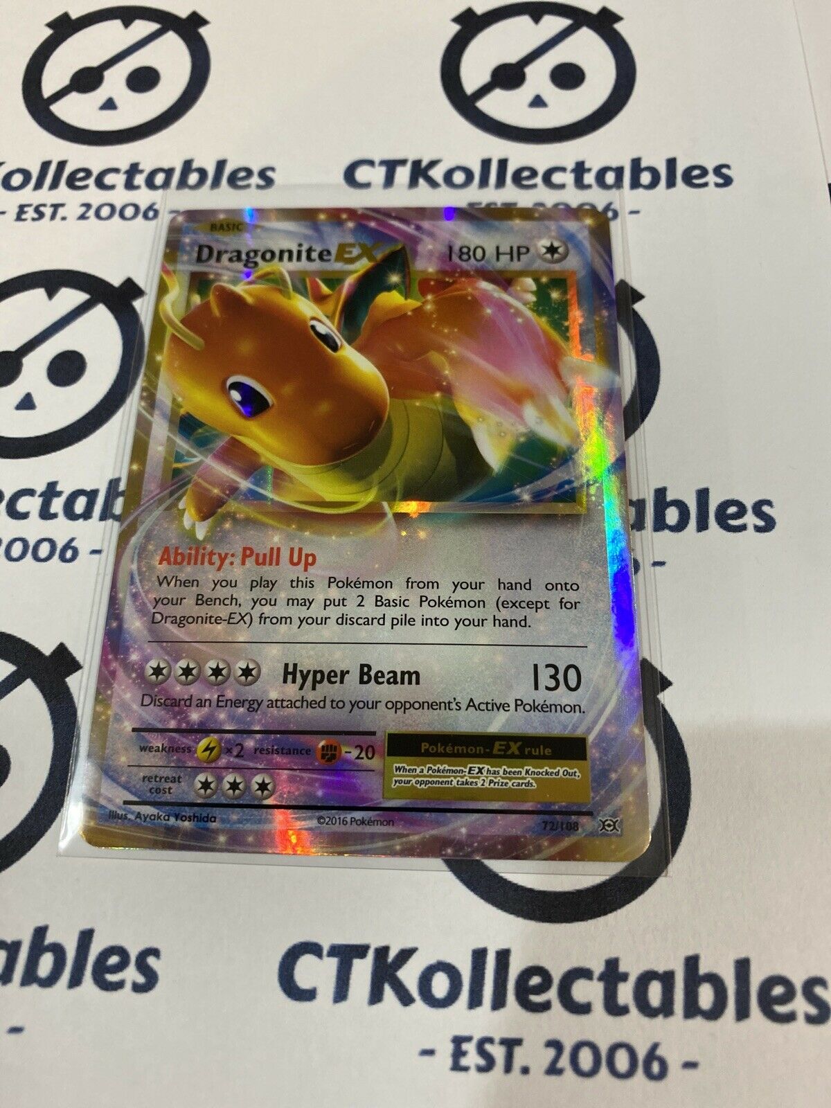 Dragonite EX #72/108 Ultra Rare Pokmon Card XY EVOLUTIONS CTKollectables Dragonite EX #72/108 Ultra Rare Pokmon Card XY EVOLUTIONS CTKollectables