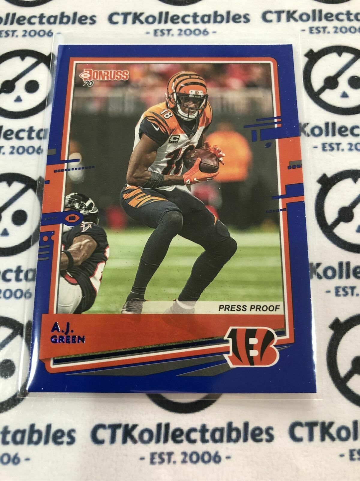 2020 NFL Donruss Press Proof Blue #69 A.J Green Variation