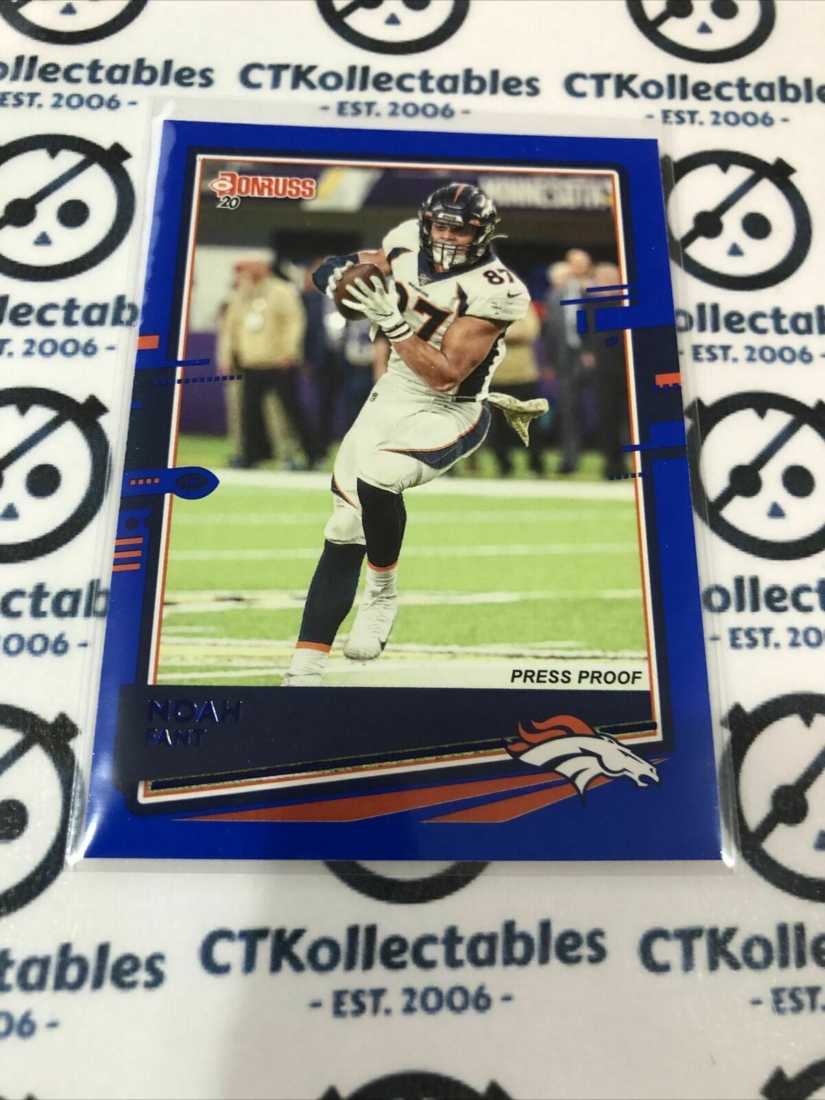 2020 NFL Donruss Press Proof Blue #93 Noah Fant