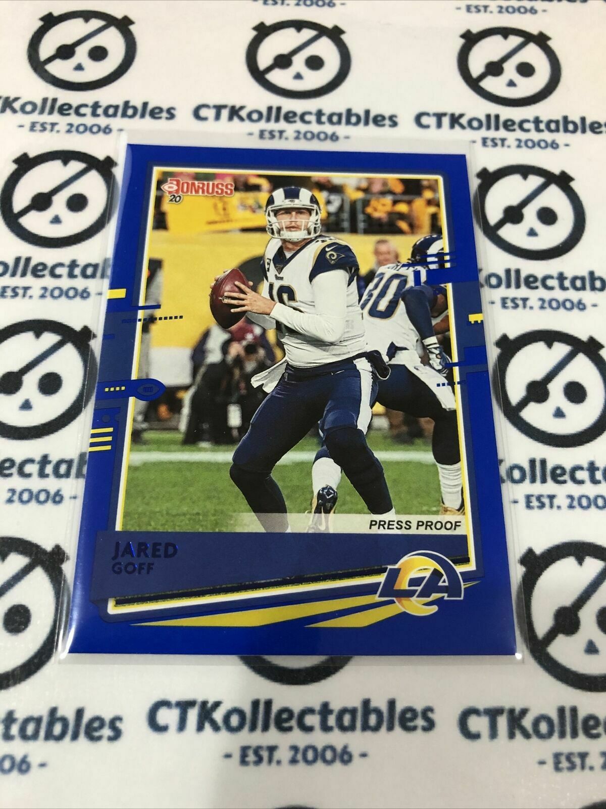 2020 NFL Donruss Press Proof Blue #141 Jared Goff