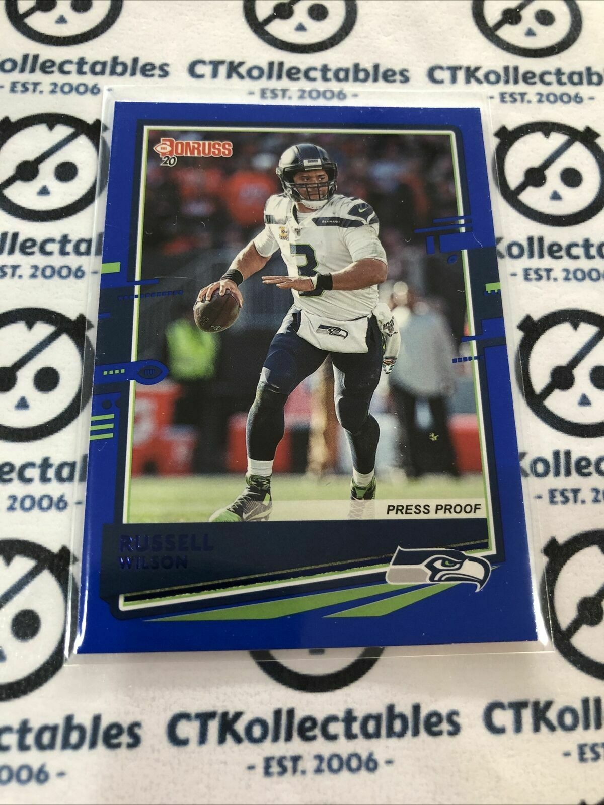 2020 NFL Donruss Press Proof Blue #222 Russell Wilson