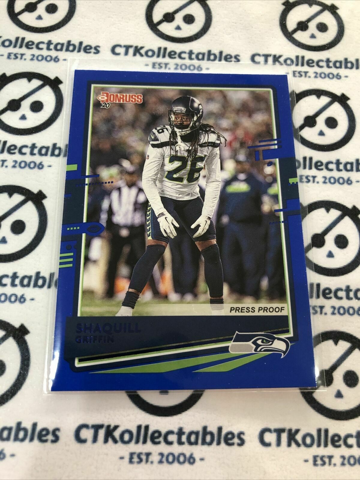 2020 NFL Donruss Press Proof Blue #227 Shaquill Griffin