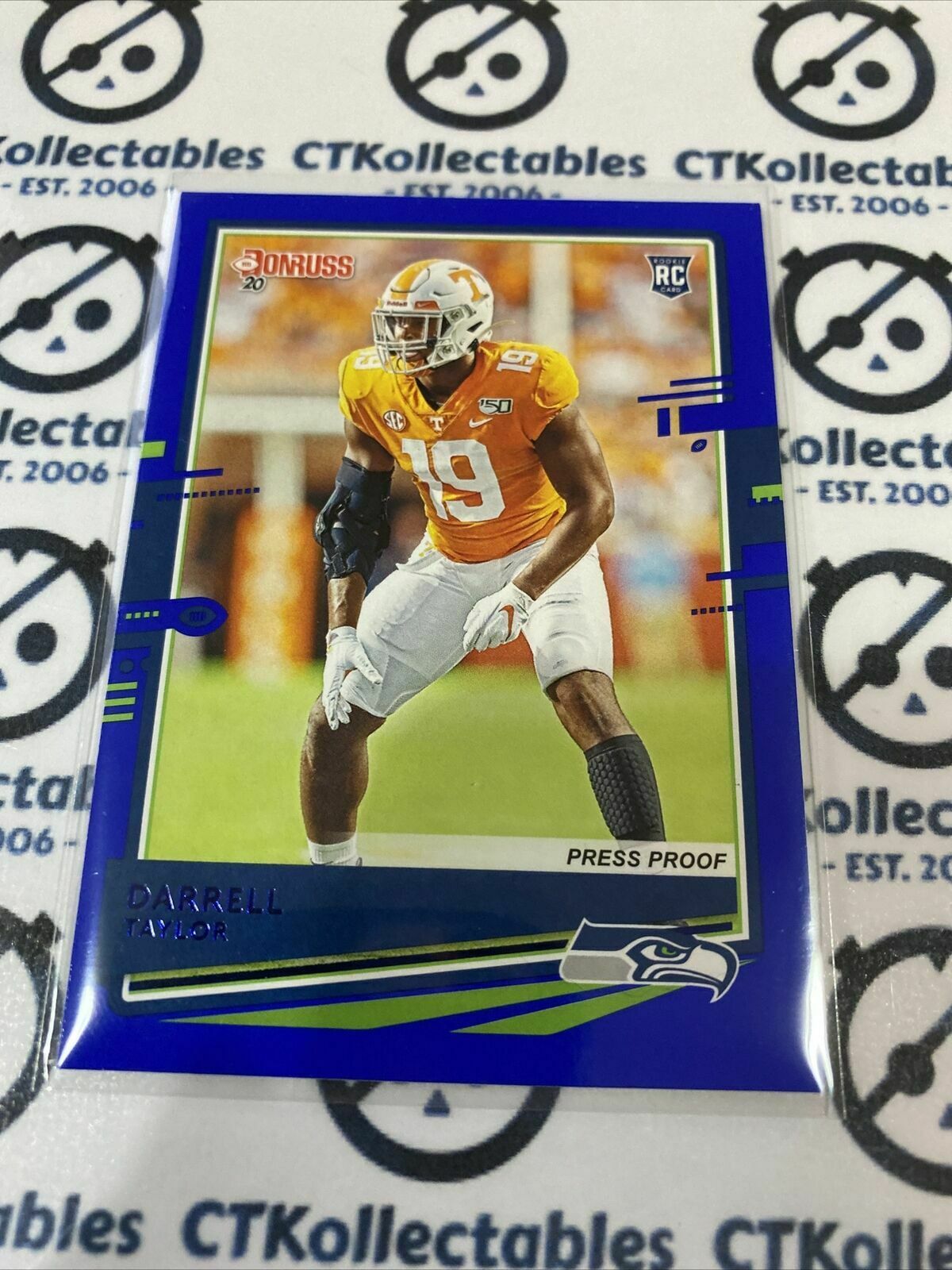 2020 NFL Donruss Press Proof Blue #286 Darrell Taylor