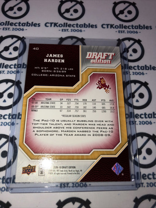 2009-10 Upper Deck Draft James Harden Rookie Rc #40 OKC
