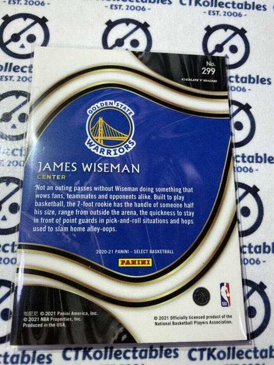 2020-21 Panini NBA Select blue James Wiseman Courtside #299 RC Warriors