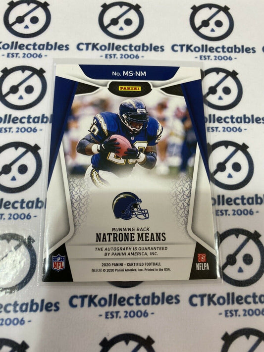 2020 NFL Panini Certified Mirror Signatures Natrone Means #83/99 Chargers