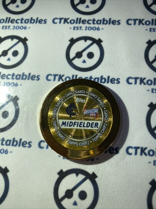 2008 Topps AFL Chipz Chris Judd Gold Poker Chip