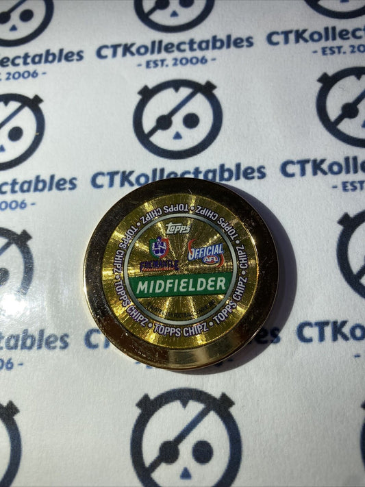 2008 Topps AFL Chipz Peter Bell Gold Poker Chip