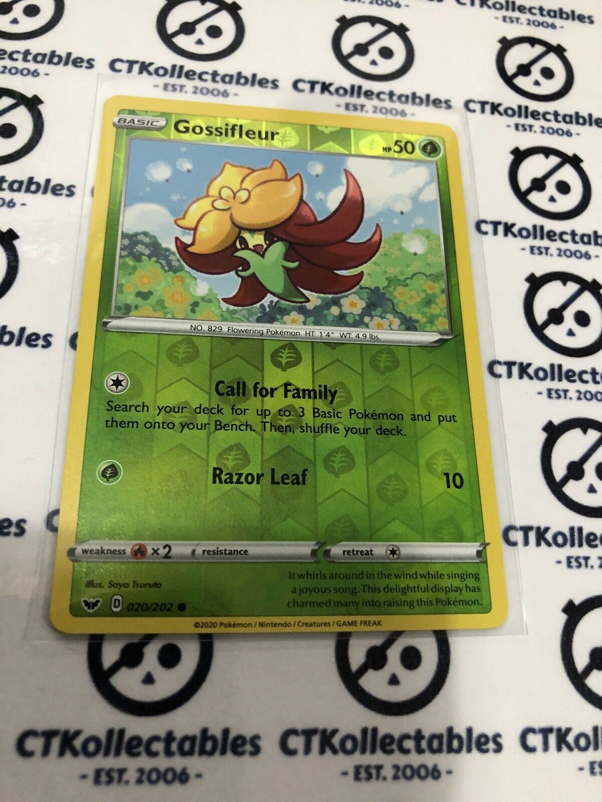 Gossifleur Reverse Holo #18/202 Common Pokémon Card Sword & Shield