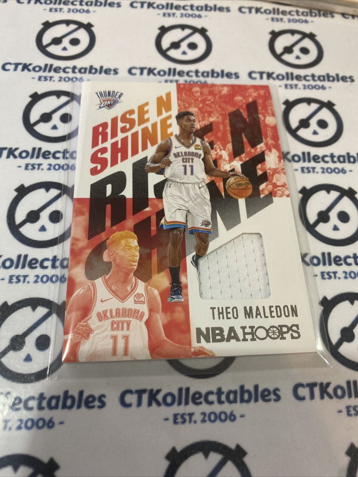 2020-21 NBA Hoops Theo Maledon Rise N Shine Jersey Thunder