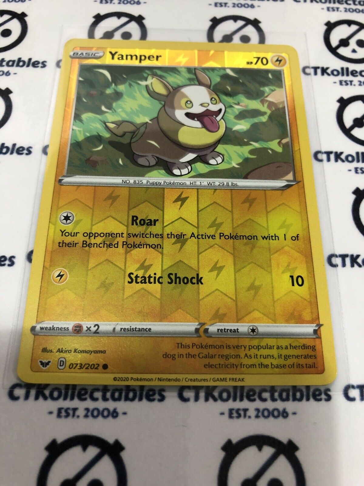 Yamper Reverse Holo #073/202 Common Pokémon Card Sword & Shield