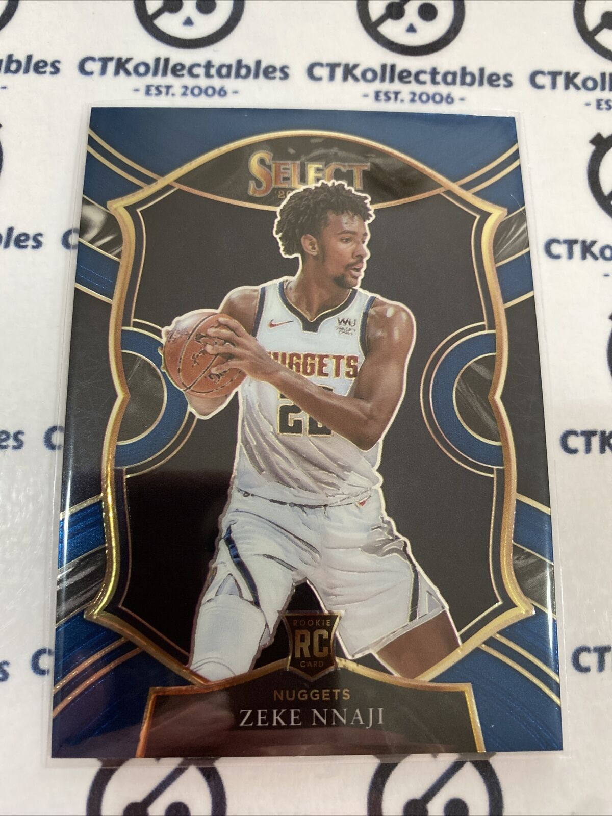 2020-21 Panini NBA Select Zeke Nnaji Blue RC Concourse #82 Nuggets