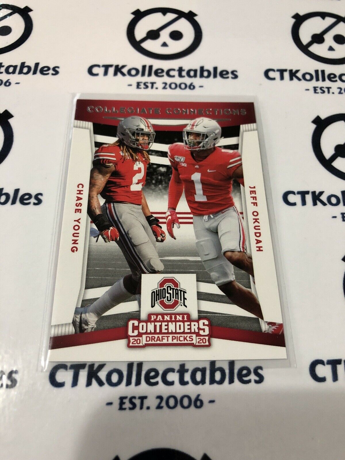 2020 NFL Contenders Draft Collegiate Connections chase Young/ Jeff Okudah