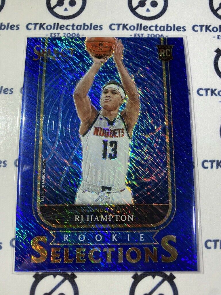 2020-21 Panini NBA Select Rj Hampton Blue Shimmer Rookie Selections Prizm #10