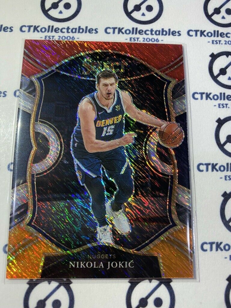 2020-21 Panini NBA Select Nikola Jokic Concourse Red White Orange #58 Nuggets